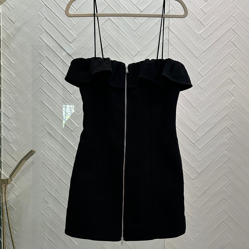 GANNI Ruffled Mini Woven Dress